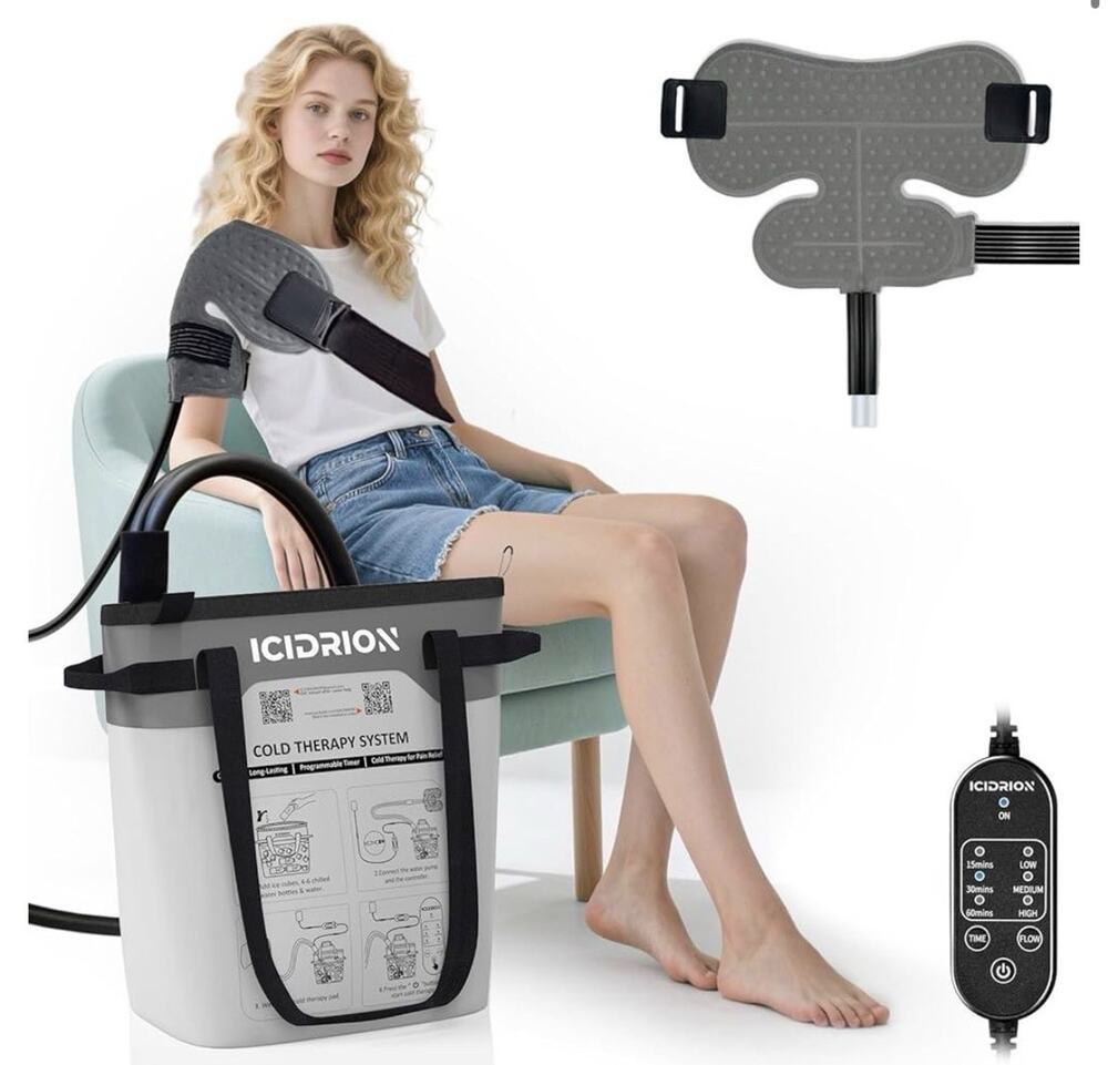 ICIDRION Cold Therapy System Programmable Portable w/ Shoulder Pad